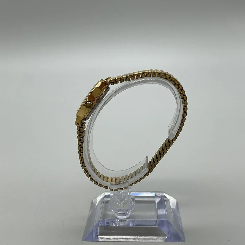 Timex Cavatina T21872 Womens Watch 18mm Gold Tone Oval Dial Stretch New Battery